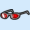 Gafas revolteadoras rojas